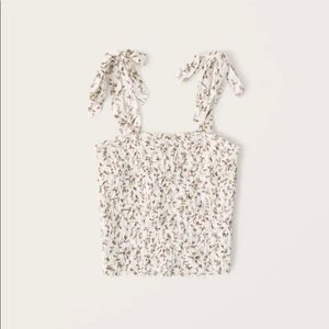 tie strap smocked cami